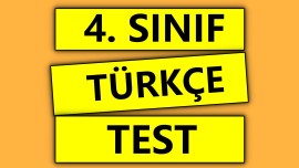 4. Sınıf - Türkçe - Online TEST