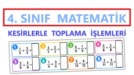 4. Sınıf Matematik Kesirlerle Toplama İşlemleri