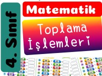 4. Sınıf Matematik Toplama İşlemleri