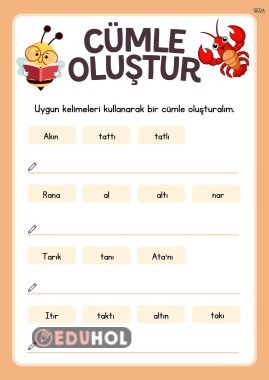 I sesi cümle oluşturma etkinliği