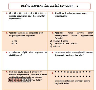 Basamak Değerleri İle İlgili Sorular - 2