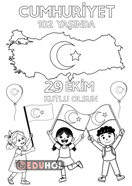 29 Ekim Cumhuriyet Bayramı Boyama