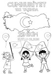 29 Ekim Cumhuriyet Bayramı Boyama
