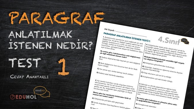 Paragraf; Anlatılmak İsteneni Bulma Testi - 1