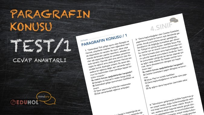 Paragrafın Konusu Test / 1