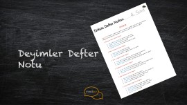 Deyimler Defter Notu