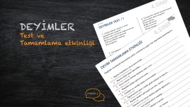 Deyimler Test ve Tamamlamam Çalışması