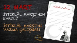 İstiklal Marşı'nın Kabulü Yazma Sayfası
