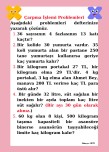 Çarpma İşlemi Problemleri