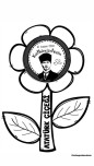 10 Kasım Atatürk Çiçeği Boyama Kağıdı