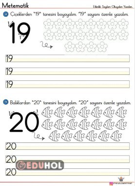 1 den 20 ye Rakamlar ve Sayılar