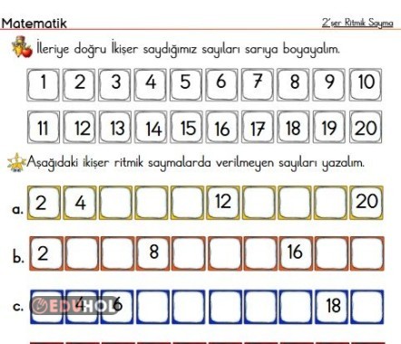 2' şer İleri Ritmik Sayma