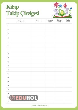 KİTAP TAKİP ÇİZELGESİ