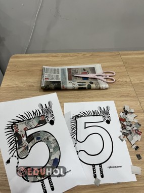 5 rakamı/Gazete ile kolaj