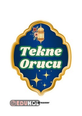 Ramazan Ayı Tekne Orucu Pano İçin Pdf