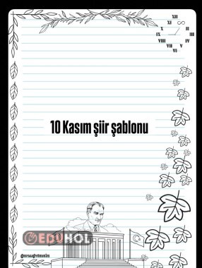 10 Kasım şiir şablonu