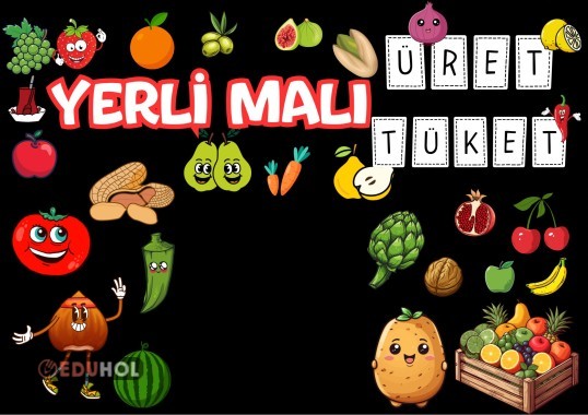 Yerli malı haftası pano şablonu