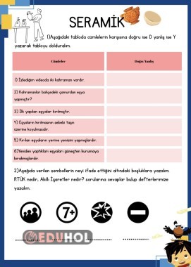 Ege İle Gaga İzleme Etkinlik Kağıdı