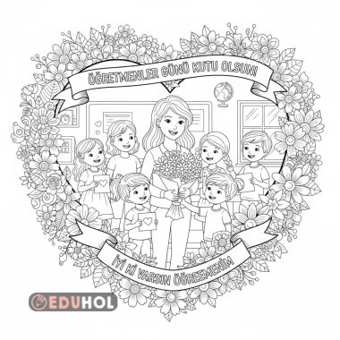ÖĞRETMENLER GÜNÜ BOYAMA SAYFALARI
