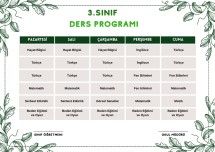 HAFTALIK DERS PROGRAMI