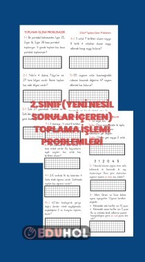 2.Sınıf yeni nesil sorular içeren toplama işlemi problemleri