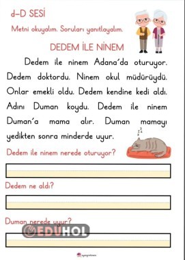 D sesi okuma anlama metni
