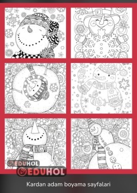 Kardan adam boyama sayfaları