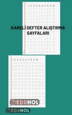 Kareli defter alıştırma sayfaları