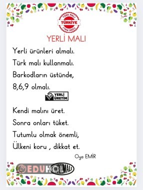 Yerli Mali şiir