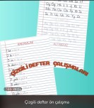 Çizgili defter ön çalışma