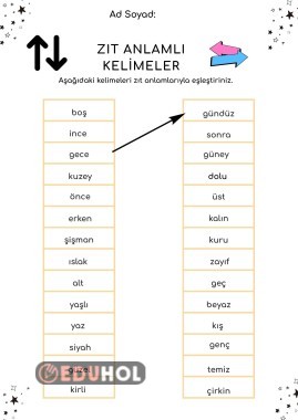 ZIT ANLAMLI KELİME EŞLEME