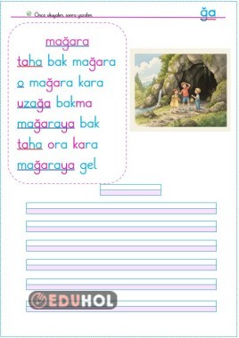 Ğa METİN OKUMA YAZMA ÇALIŞMASI