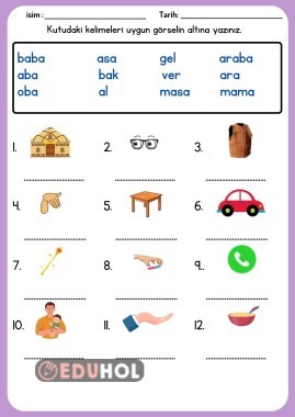 görsel-kelime eşleme