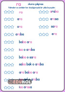 OKUMA ÇALIŞMASI BASARA ra Hecesi