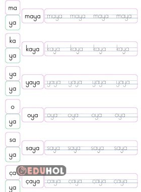 ya Hecesi Kelime Oluşturma
