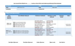 Matematik Bireyselleştirilmiş Eğitim Programı BEP Örneği