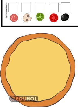 pizza malzemelerini rakam kadar yerleştir