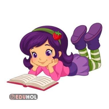 Kitap okuyan çocuklar illüstrasyon