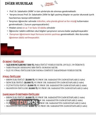 Liseler arası hitabet yarışması  kılavuz