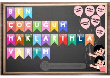 20 Kasım Çocuk Hakları Günü Pano