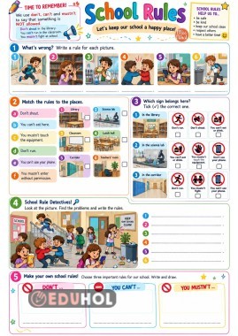 School Rules Worksheet
