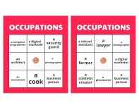 Occupations - Bingo Cards