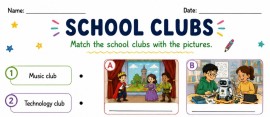 School Clubs Worksheet 1