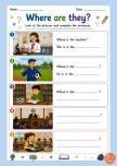 Where are they? - People and Places at School Workhseet