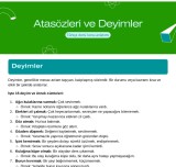 Atasözü ve Deyimler Konu Anlatımı Etkinligi