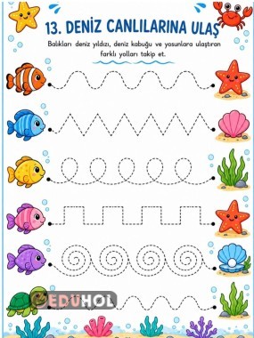 10 sayfalık rengarenk çizgi çalışmaları