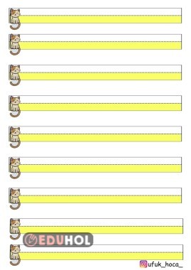 Klavuz Çizgili Boş Defter Sayfası