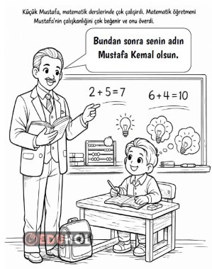 Mustafa Kemal'in Çocukluk Anıları ile ilgili boyama