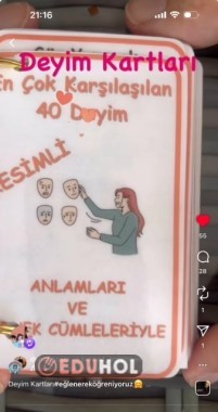 40 LI RESİMLİ DEYİM KARTLARI