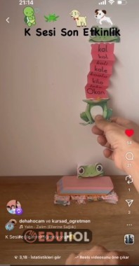 K SESİ AÇILIR KAPANIR KURBAĞA MODELİ